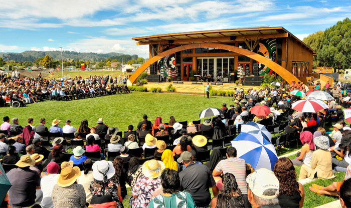 Whānau gathered at Te Hui Ahurei